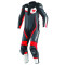 DAINESE VELOSTER 1 PC. PERF. SUIT - Model BLACK/WHITE/FLUO-RED