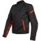 DAINESE BORA AIR TEX - Modelo BLACK/FLUO RED