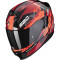 SCORPION EXO-520 EVO AIR COVER - Model METALL NEGRE/VERMELL