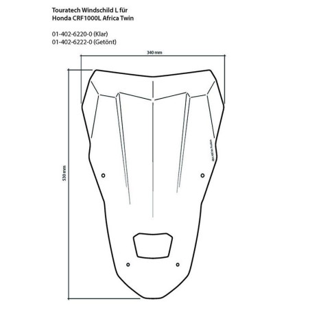 TOURATECH CUPULA ALTA HONDA CRF 1000 L AFRICA TWIN