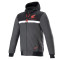 ALPINESTARS HONDA CHROME STREET HOODIE - Model 1908-BLK MELANGE VERMELL