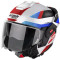 NOLAN N120-1 SUBWAY - Modell 24-METALL WEISS BLAU/ROT/SCHWARZ