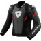 REV'IT CONTROL LEATHER JACKET - Modello NERO/ROSSO NEON
